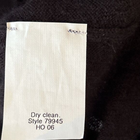 J.Crew Cardigan Set Knit Medium Black Beaded Lambswool Cashmere Angora Glam Punk - Picture 16 of 16